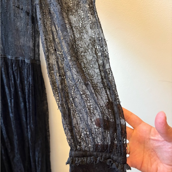 Ulla Johnson Black Lace Maxi Dress 8 - Picture 4 of 9